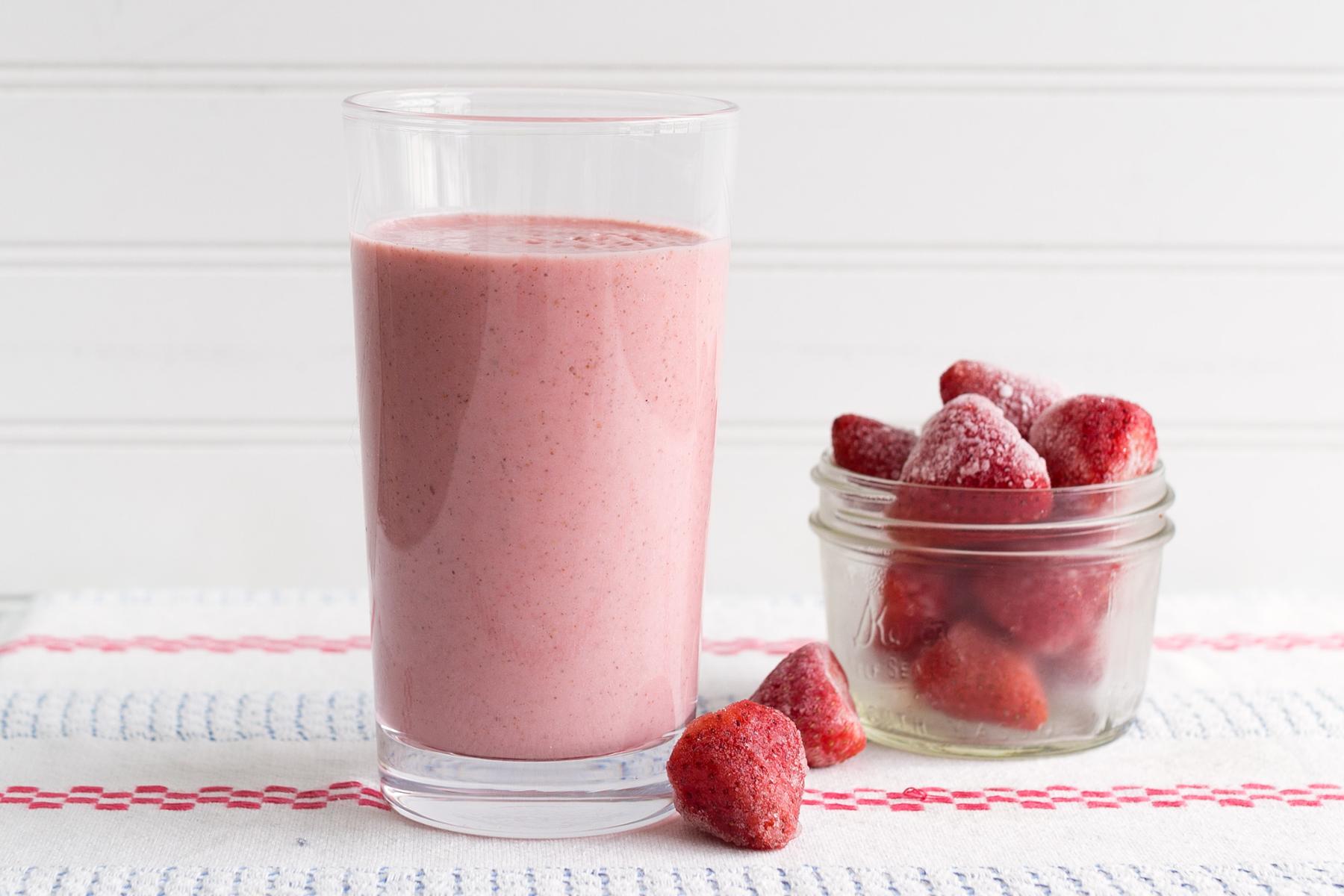 Strawberries and Cream Protein Shake Recipe Sunbasket